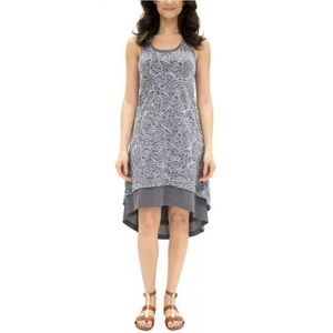 Mod-o-doc M grey and white Keyhole Back Tank Dress